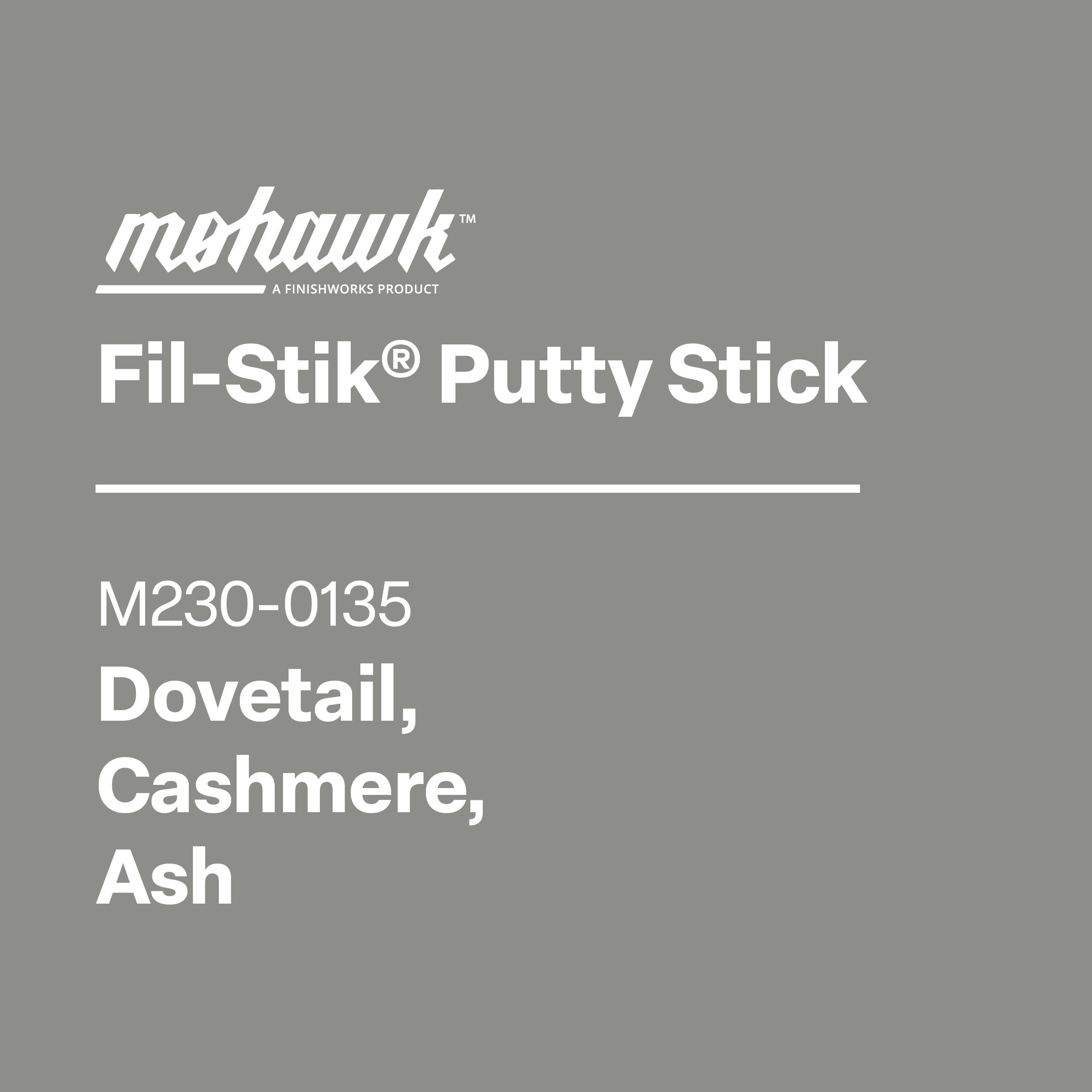 Mohawk M230-0135 Dovetail Cashmere Ash furniture scratch and nick touch-up stick