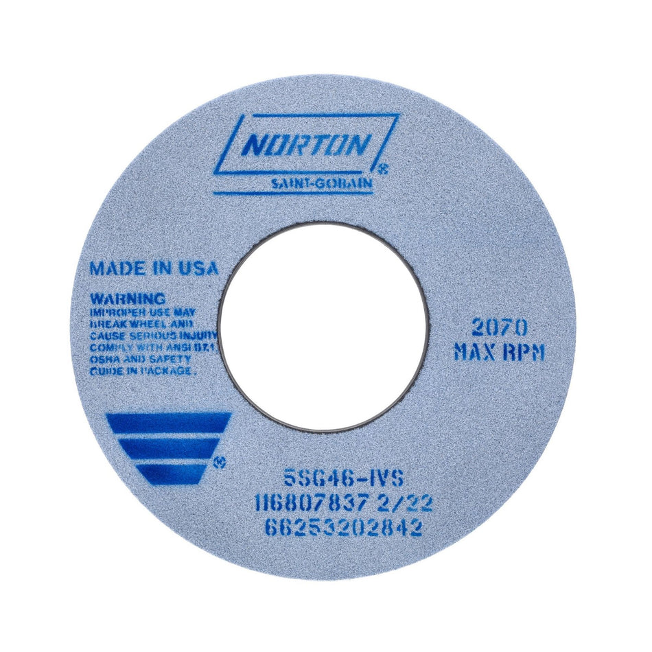 Norton 12 x 1-1/2 x 5 in SG Type 01 Toolroom Wheel 5SG 46 I VS