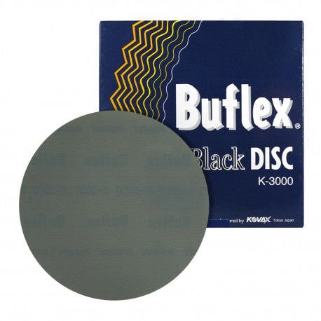 Buflex Black Disc K-3000 sanding disc with packaging on a white background