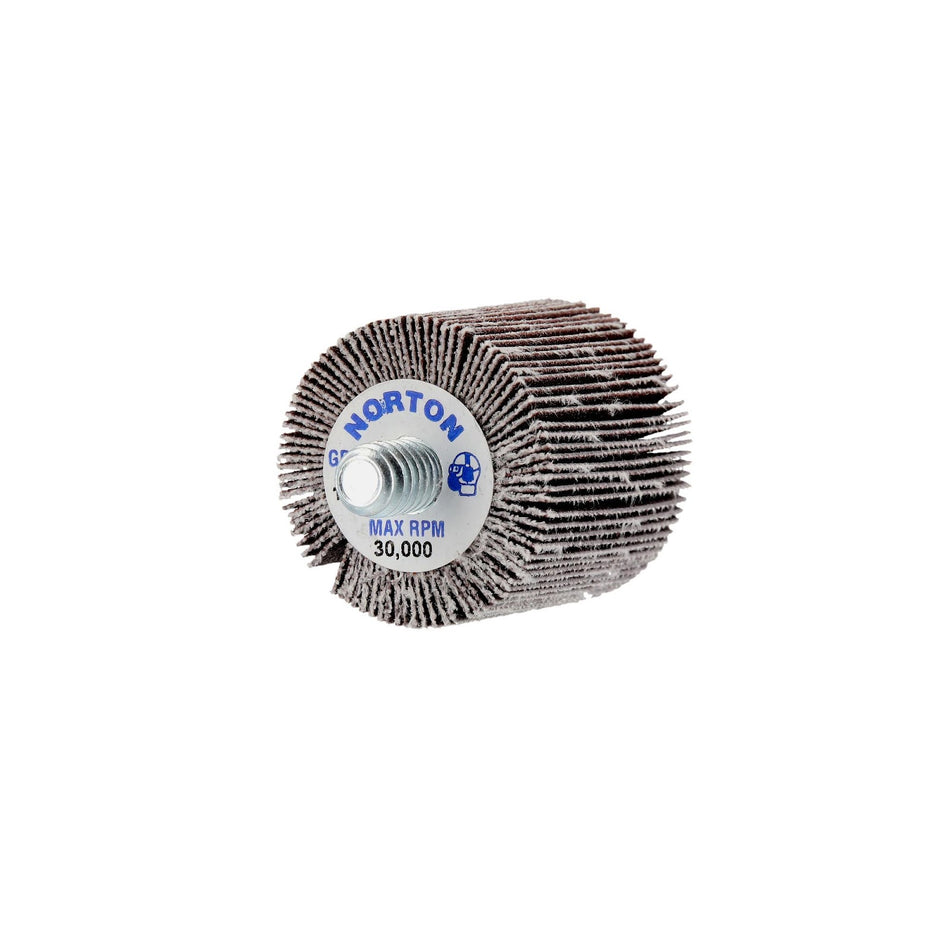 Norton 1 x 1 in High Performance Spindle Flap Wheel P180 Grit ARY03 Aluminum Oxide, 10-Pack