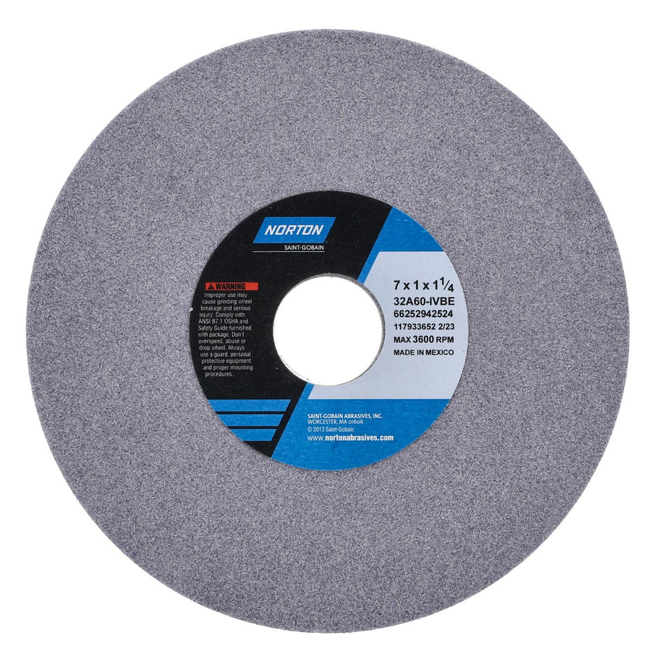 Norton 7 x 1 x 1-1/4 in Type 01 Toolroom Wheel 32A 60 I VBE