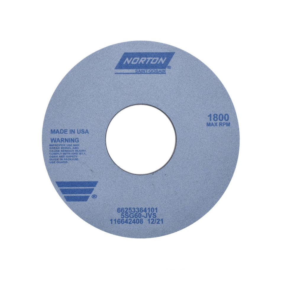 Norton 14 x 1-1/2 x 5 in SG Type 01 Toolroom Wheel 5SG 60 J VS