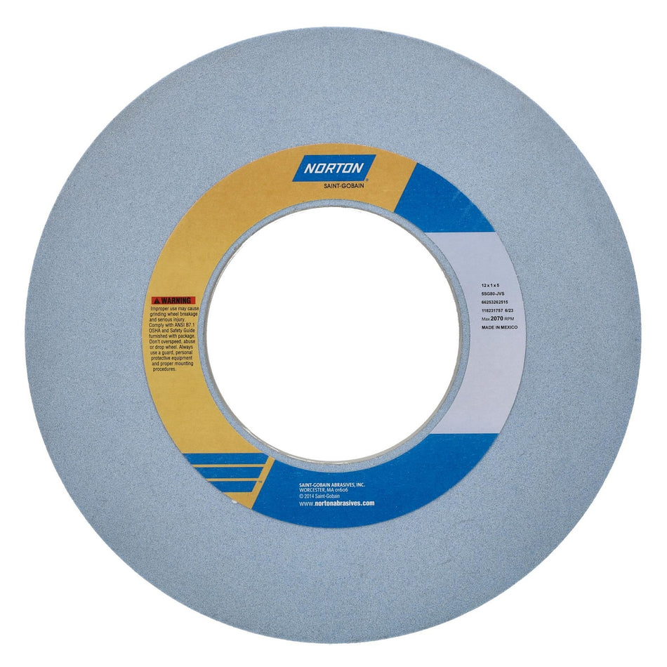 Norton 12 x 1 x 5 in SG Type 01 Toolroom Wheel 5SG 80 J VS