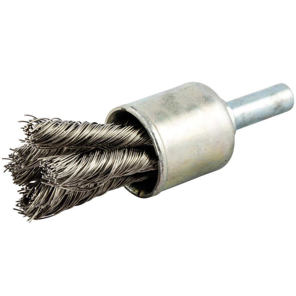 Norton 3/4 x 0.014 x 1/4 in BlueFire Shank Mounted End Brush, 10-Pack