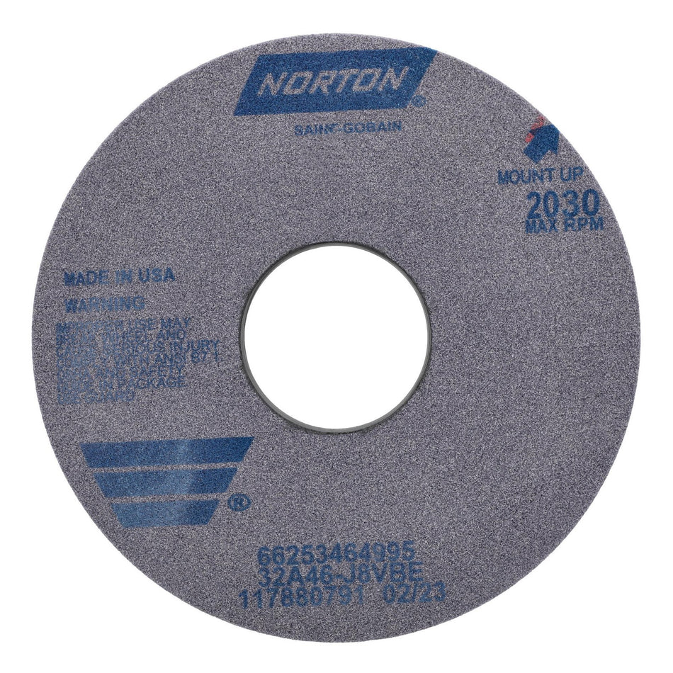 Norton 16 x 2 x 5 in Type 01 Cylindrical Grinding Wheel AO 46 J VBE