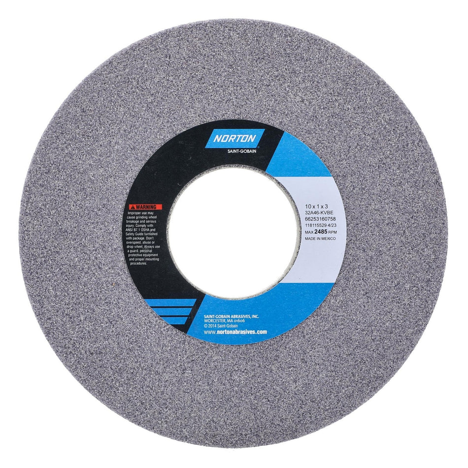 Norton 10 x 1 x 3 in Type 01 Toolroom Wheel 32A 46 K VBE