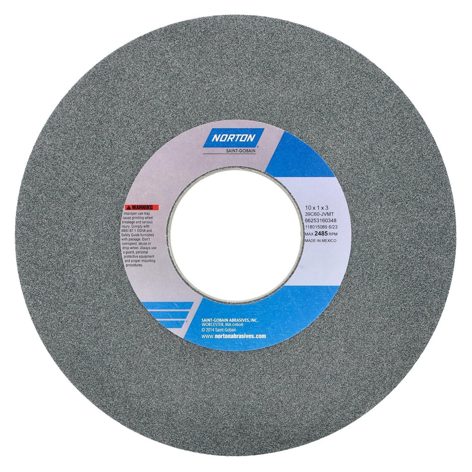 Norton 10 x 1 x 3 in Type 01 Toolroom Wheel 39C 60 K VMT