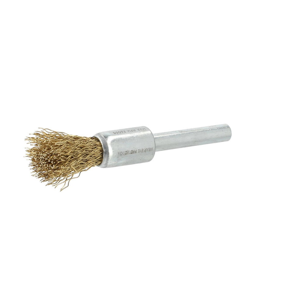 Norton 1/2 x 0.012 x 1/4 in Shank Mounted End Brush, 10-Pack