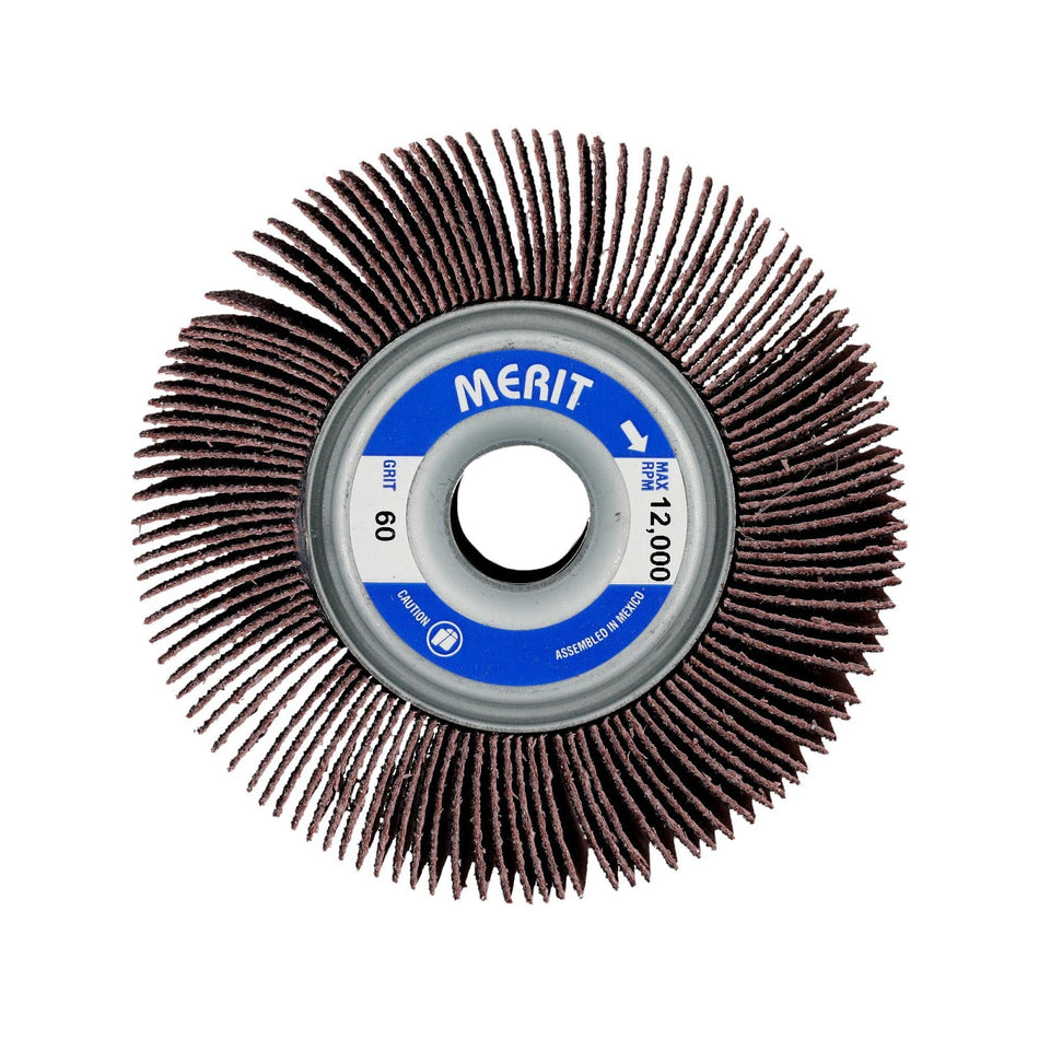 Norton 3-1/2 x 2 x 5/8 in High Performance Arbor Hole Flap Wheel P60 Grit ARY03 Aluminum Oxide, 10-Pack