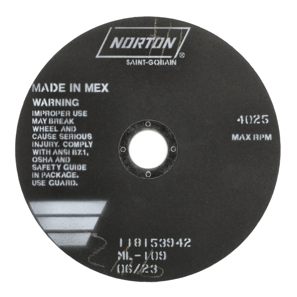 Norton 229 mm x 1.6 x 32 mm MetLab Type 41 Non-Reinforced Cut-Off Wheel AO 100 Grit G B24, 10-Pack