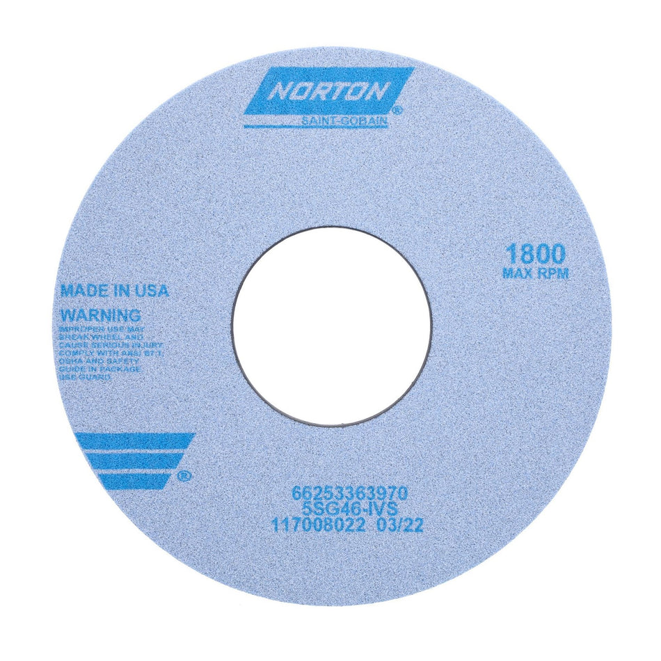Norton 14 x 1 x 5 in SG Type 01 Toolroom Wheel 5SG 46 I VS