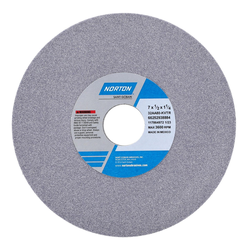 Norton 7 x 1/2 x 1-1/4 in Type 01 Toolroom Wheel 32AA 80 K VTR