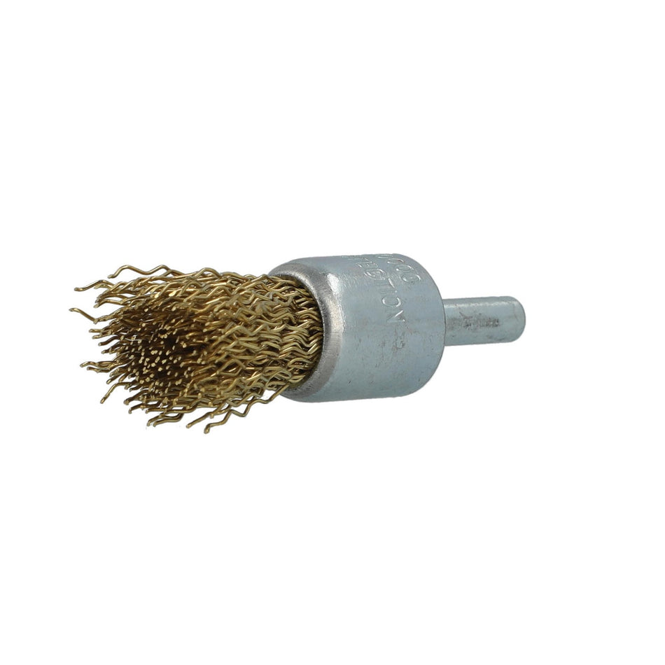 Norton 3/4 x 0.02 x 1/4 in Shank Mounted End Brush, 20-Pack