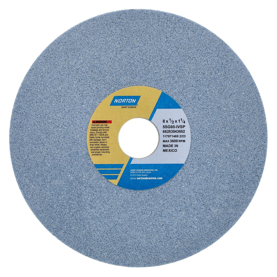 Norton 8 x 1/2 x 1-1/4 in SG Type 01 Toolroom Wheel 5SG 60 I VSP