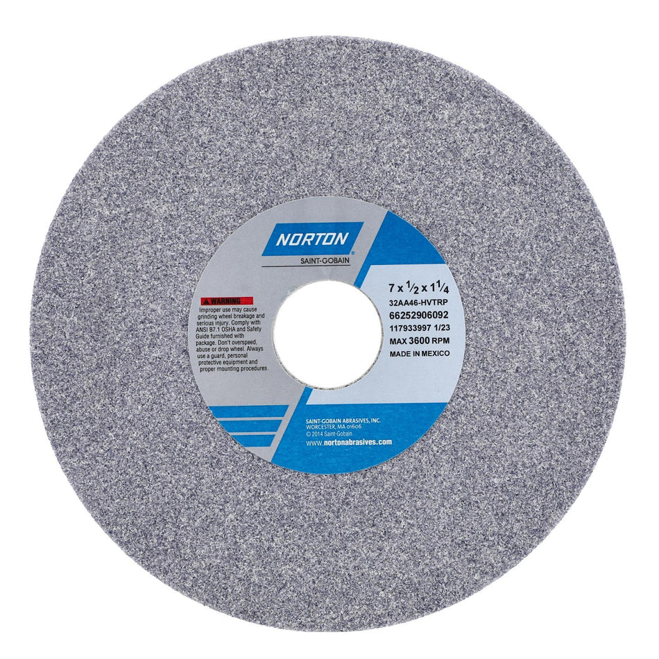 Norton 7 x 1/2 x 1-1/4 in Type 01 Toolroom Wheel 32AA 46 H VTRP