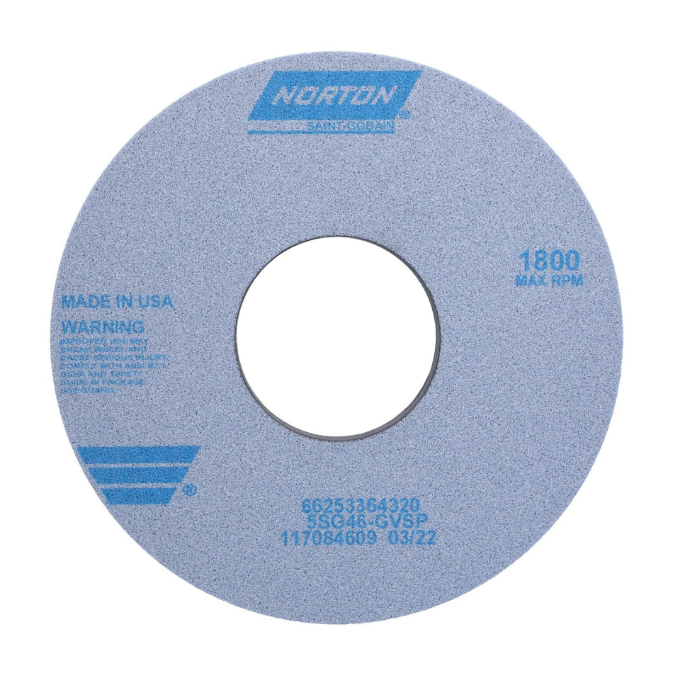 Norton 14 x 1-1/2 x 5 in SG Type 01 Toolroom Wheel 5SG 46 G VSP