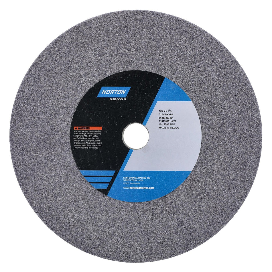 Norton 12 x 2 x 1-1/4 in Type 01 Toolroom Wheel 32A 46 K VBE