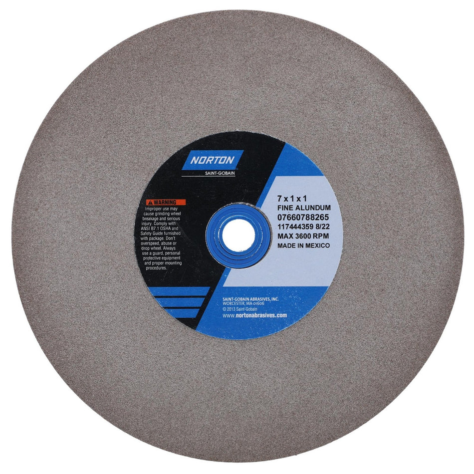 Norton 7 x 1 x 1 in Gemini Bench Straight Wheel 01 57A 100 K VBE