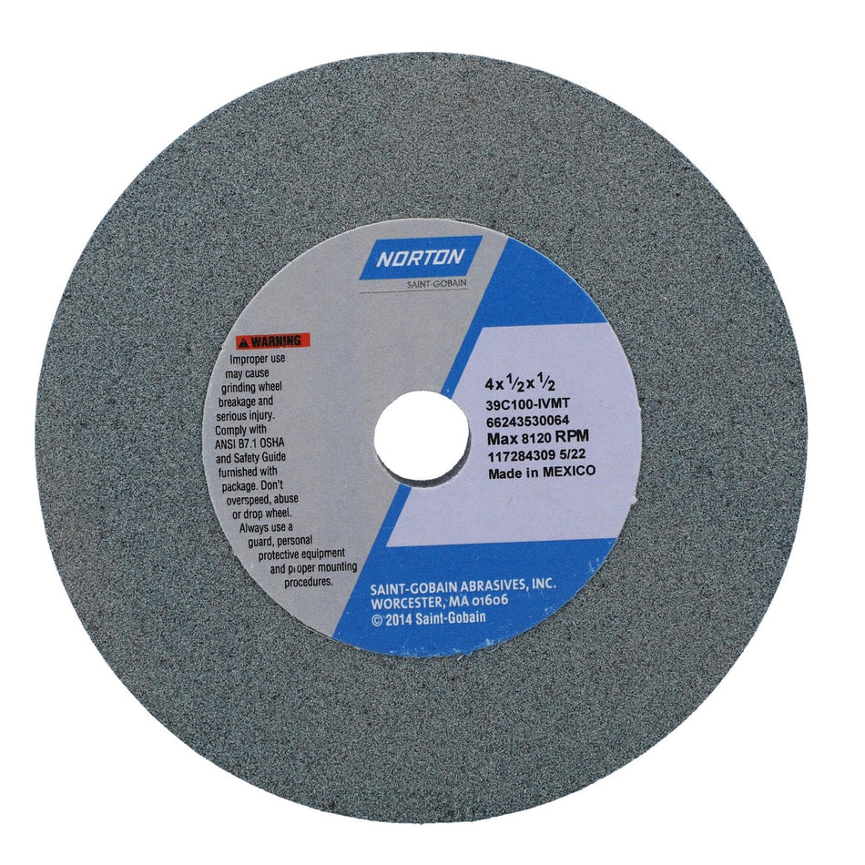Norton 4 x 1/2 x 1/2 in Type 01 Internal Grinding Wheel 39C 100 J VMT