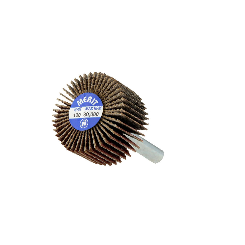 Norton 1 x 5/8 in High Performance Spindle Flap Wheel P120 Grit ARY03 Aluminum Oxide, 10-Pack