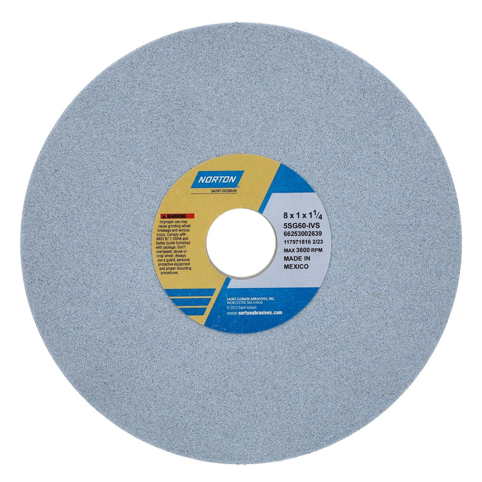 Norton 8 x 1 x 1-1/4 in SG Type 01 Toolroom Wheel 5SG 60 I VS
