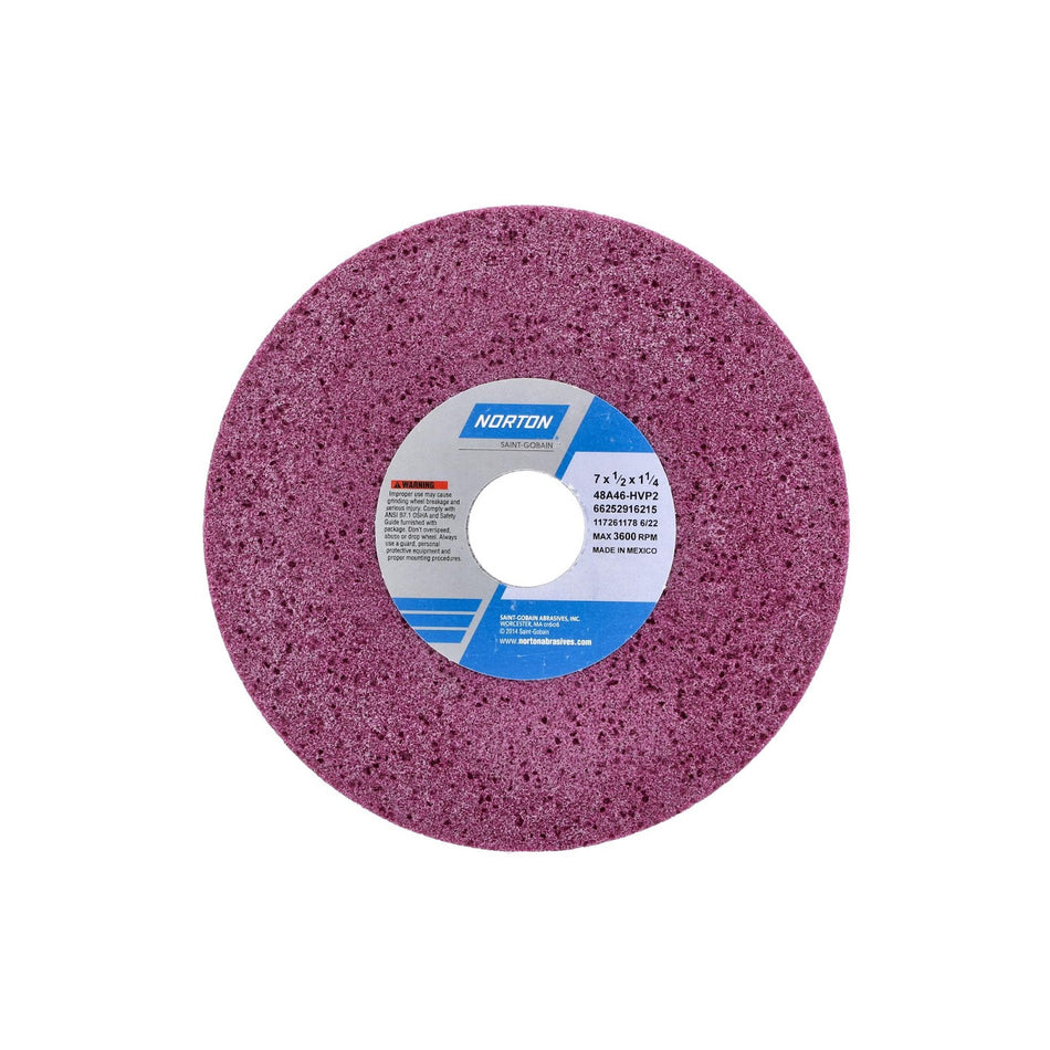 Norton 7 x 1/2 x 1-1/4 in Type 01 Toolroom Wheel 48A 46 H VP2