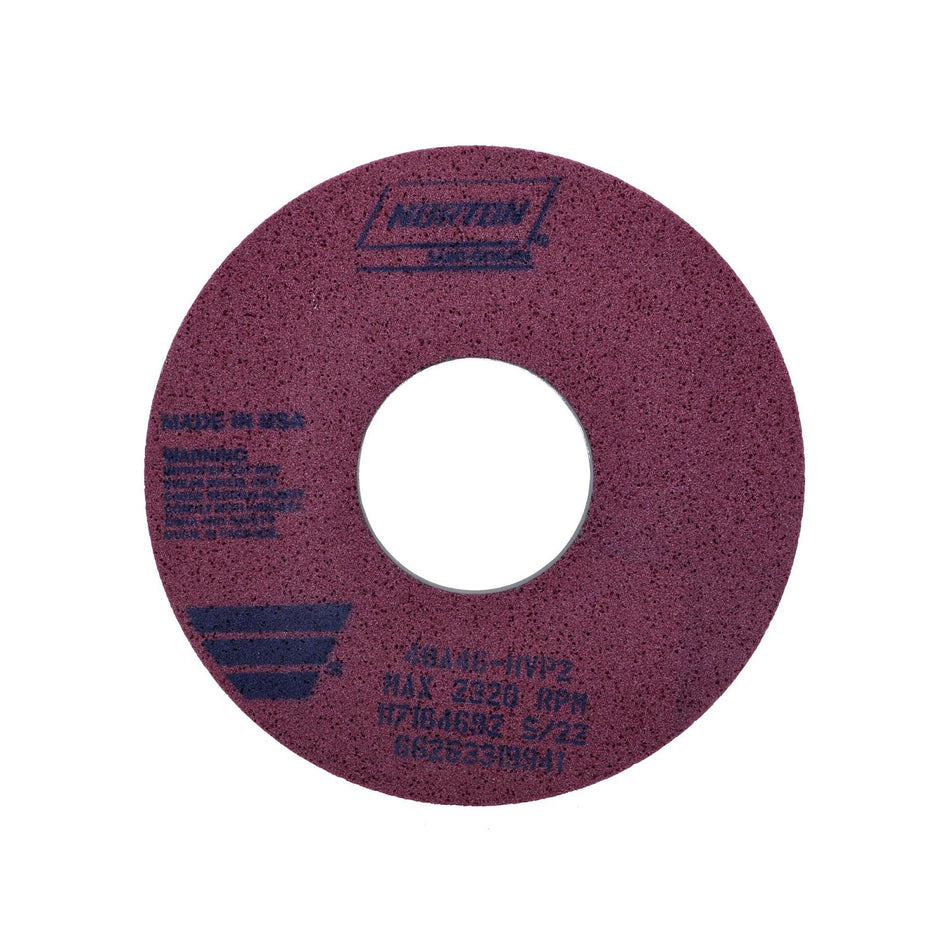 Norton 14 x 2 x 5 x 1/2 In. Toolroom Wheel >4 in 7R10A 46 H VP2 Type 05