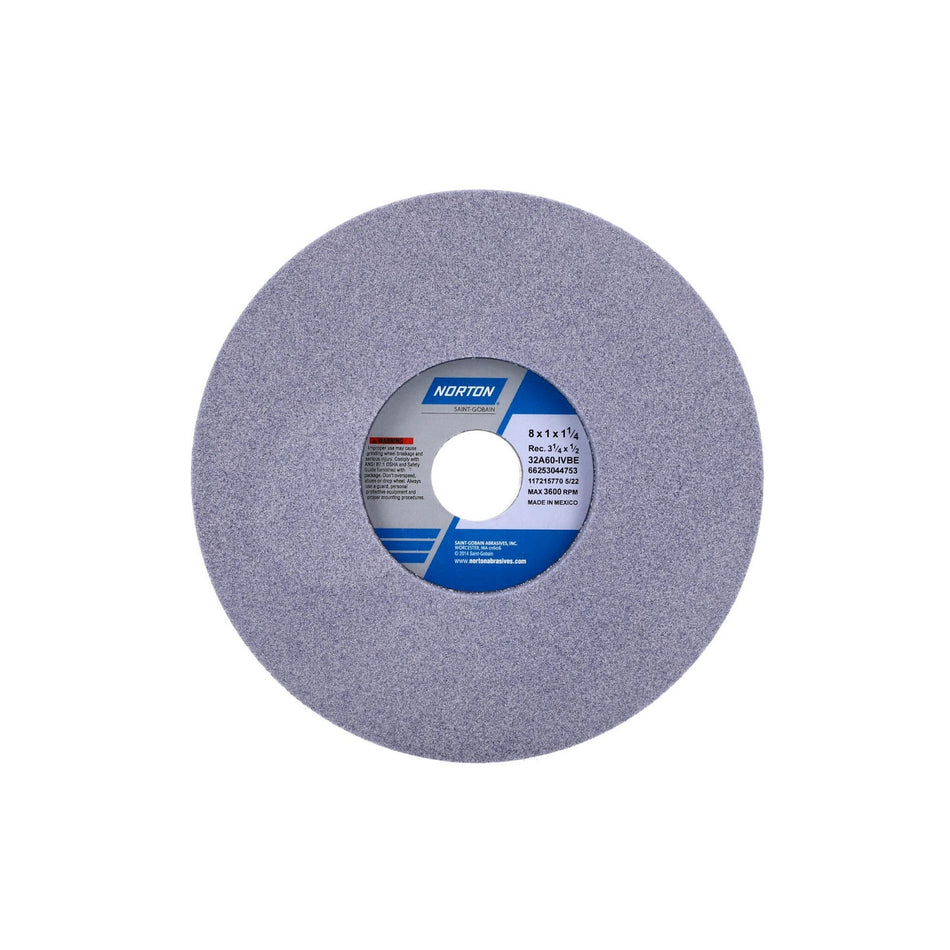 Norton 8 x 1 x 1-1/4 in Type 05 Toolroom Wheel 32A 60 I VBE