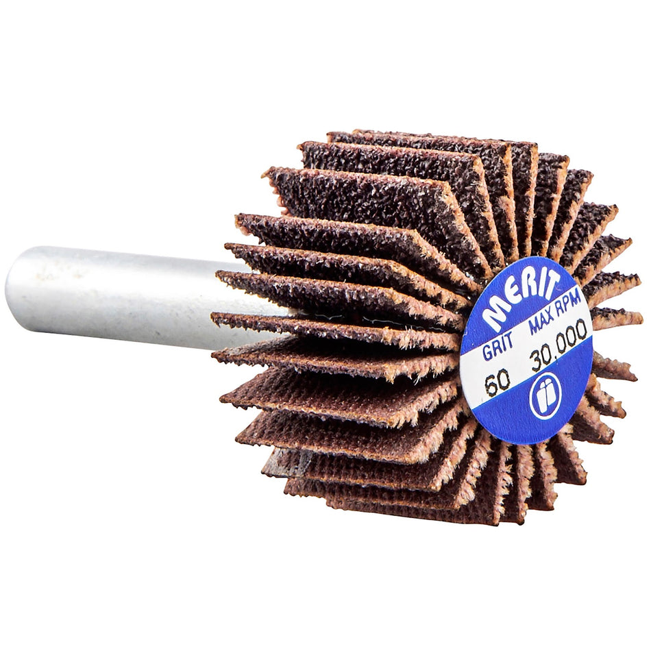 Norton 1 x 5/8 in High Performance Spindle Flap Wheel P60 Grit ARY03 Aluminum Oxide, 10-Pack