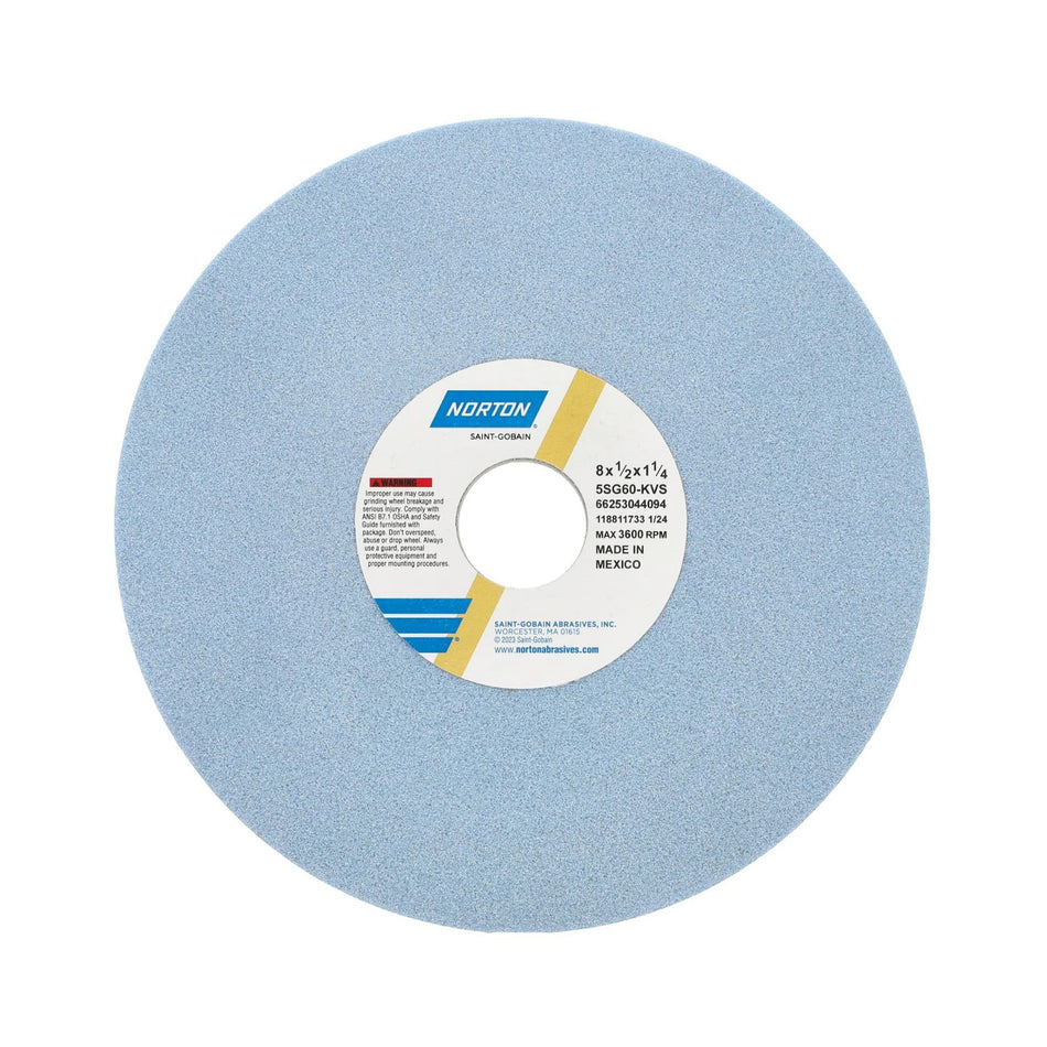 Norton 8 x 1/2 x 1-1/4 in SG Type 01 Toolroom Wheel 5SG 60 K VS