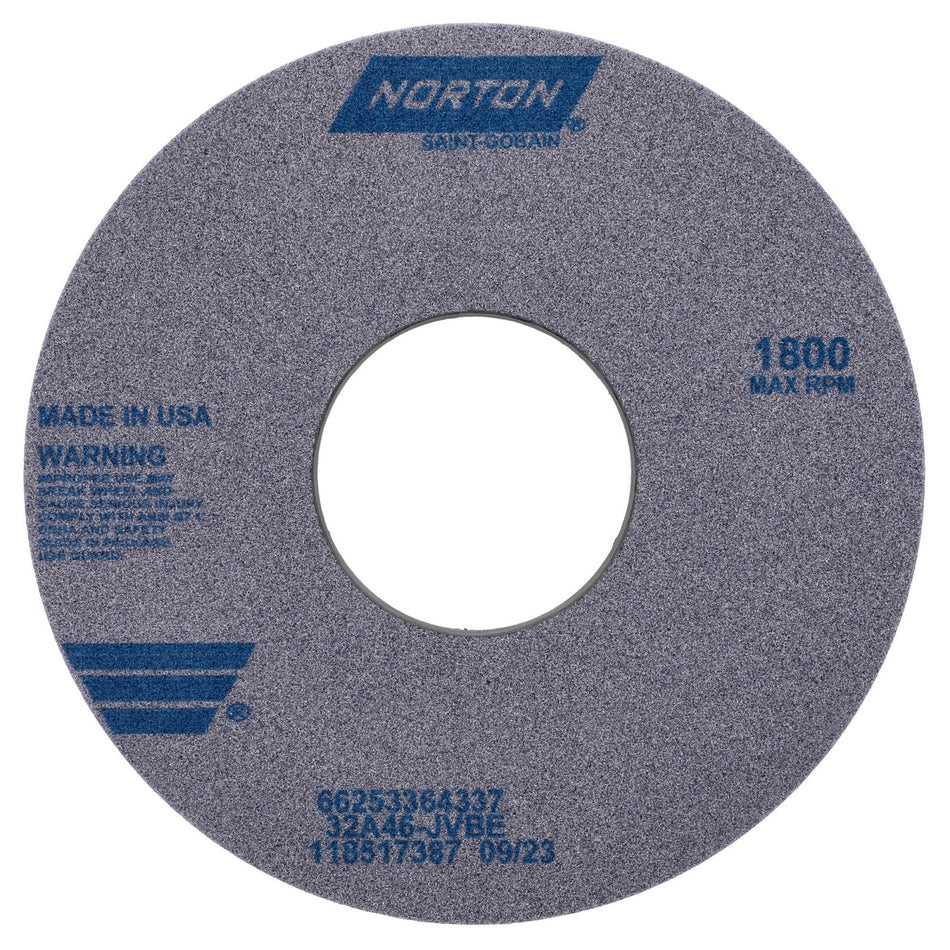 Norton 14 x 1-1/2 x 5 in Type 01 Toolroom Wheel 32A 46 J VBE