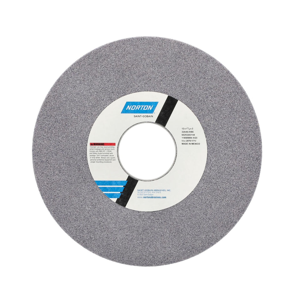 Norton 12 x 1-1/2 x 3 in Type 01 Toolroom Wheel 32A 46 I VBE