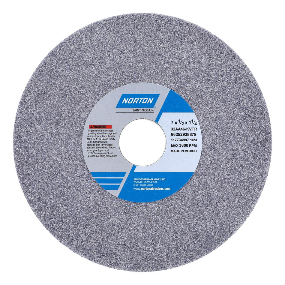 Norton 7 x 1/2 x 1-1/4 in Type 01 Toolroom Wheel 32AA 46 K VTR