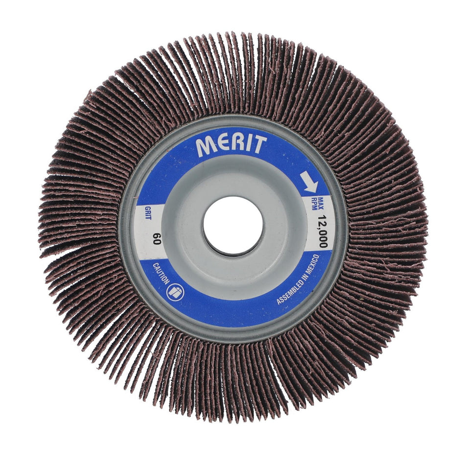Norton 4 x 1 x 5/8 in High Performance Arbor Hole Flap Wheel P60 Grit ARY03 Aluminum Oxide, 10-Pack