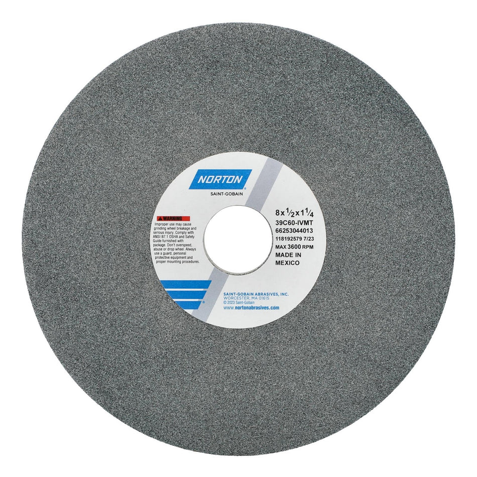 Norton 8 x 1/2 x 1-1/4 in Type 01 Toolroom Wheel 39C 60 J VMT