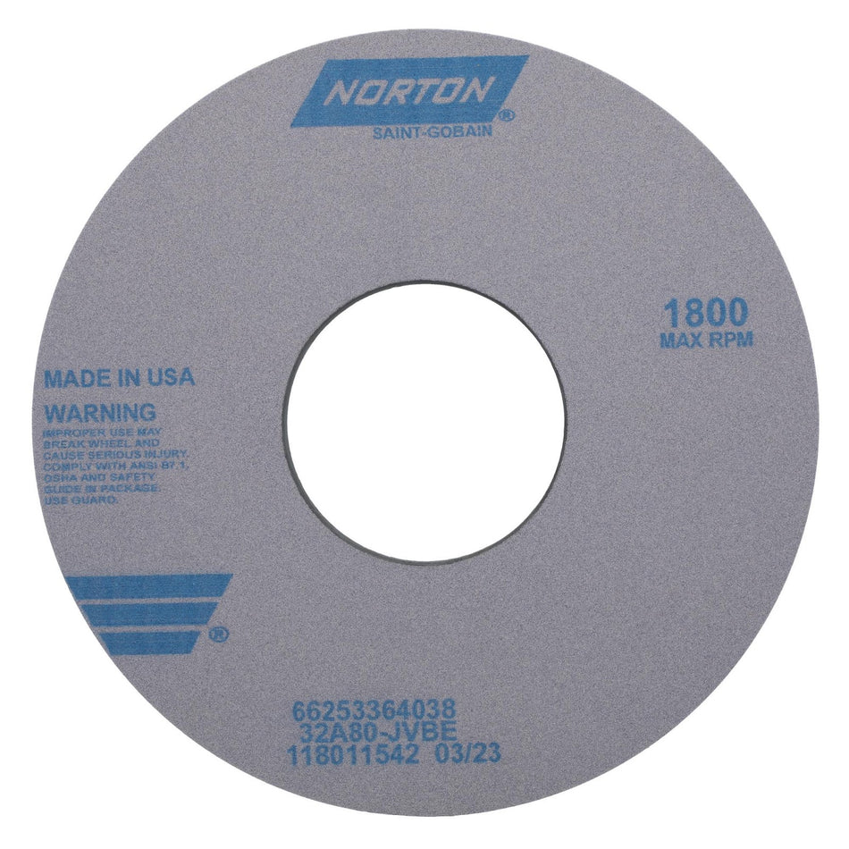 Norton 14 x 1 x 5 in Type 01 Toolroom Wheel 32A 80 J VBE