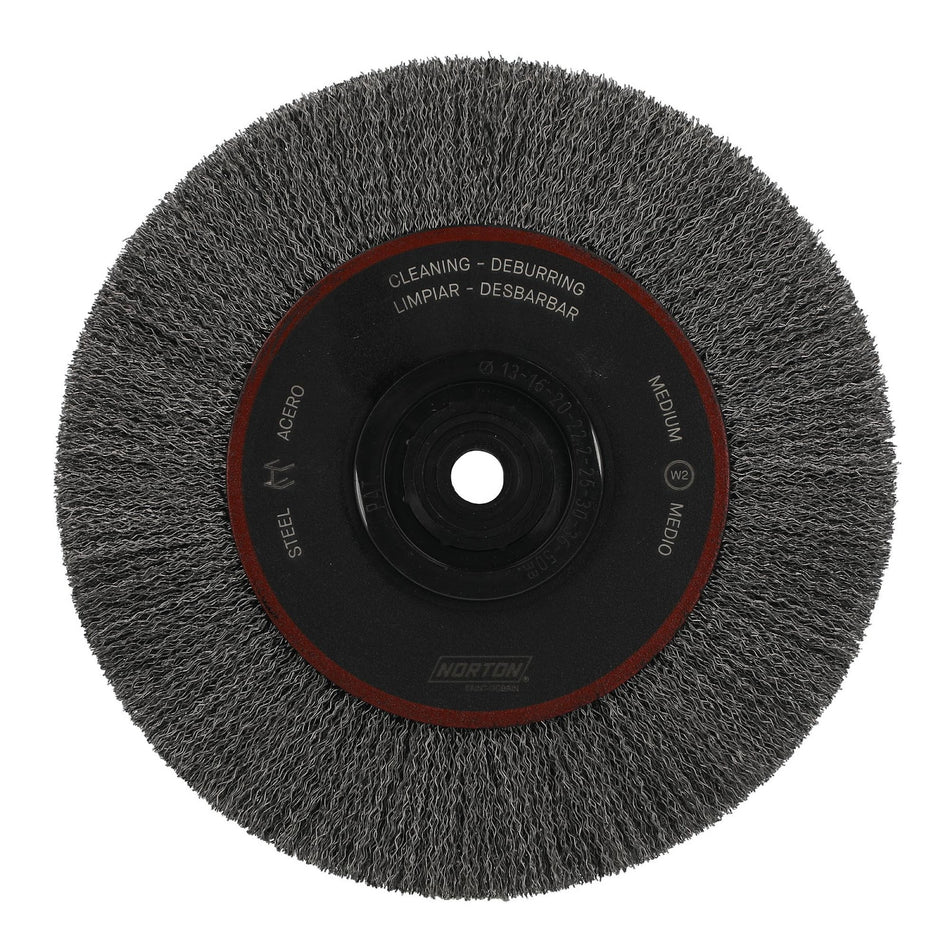 Norton 8 in x 0.014 in x Multi Arbor BlueFire Wheel Brush