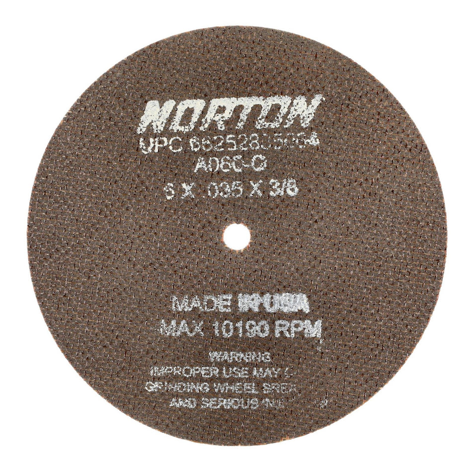 Norton 6 x 0.035 in OBNA2 Type 41 Cut-Off Wheel AO 60 Grit O, 25-Pack