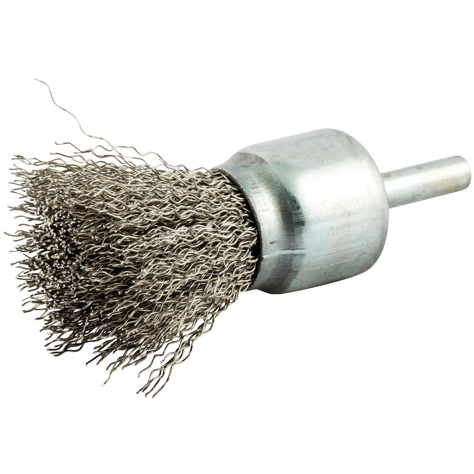 Norton 1 x 0.014 x 1/4 in BlueFire Shank Mounted End Brush, 10-Pack