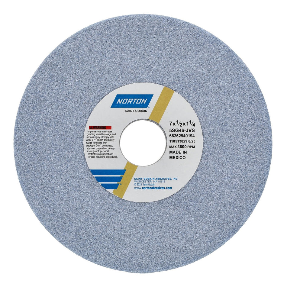 Norton 7 x 1/2 x 1-1/4 in SG Type 01 Toolroom Wheel 5SG 46 J VS