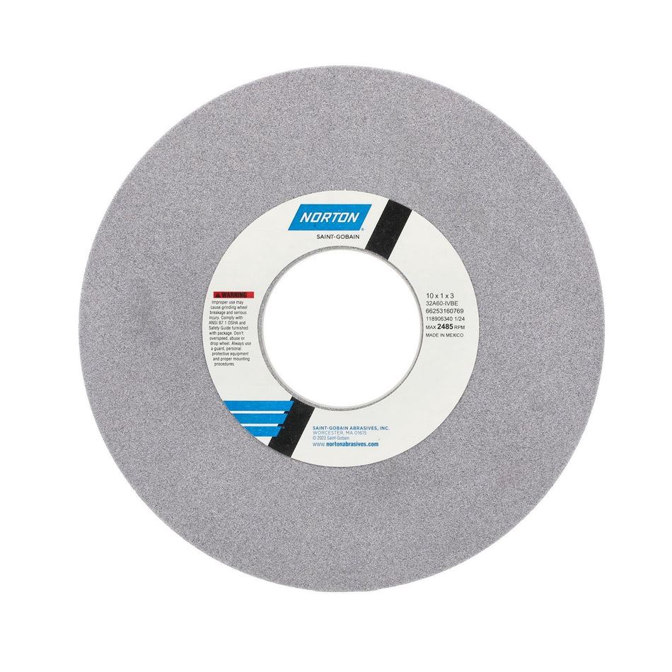 Norton 10 x 1 x 3 in Type 01 Toolroom Wheel 32A 60 I VBE
