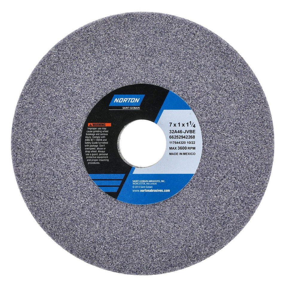 Norton 7 x 1 x 1-1/4 in Type 01 Toolroom Wheel 32A 46 J VBE