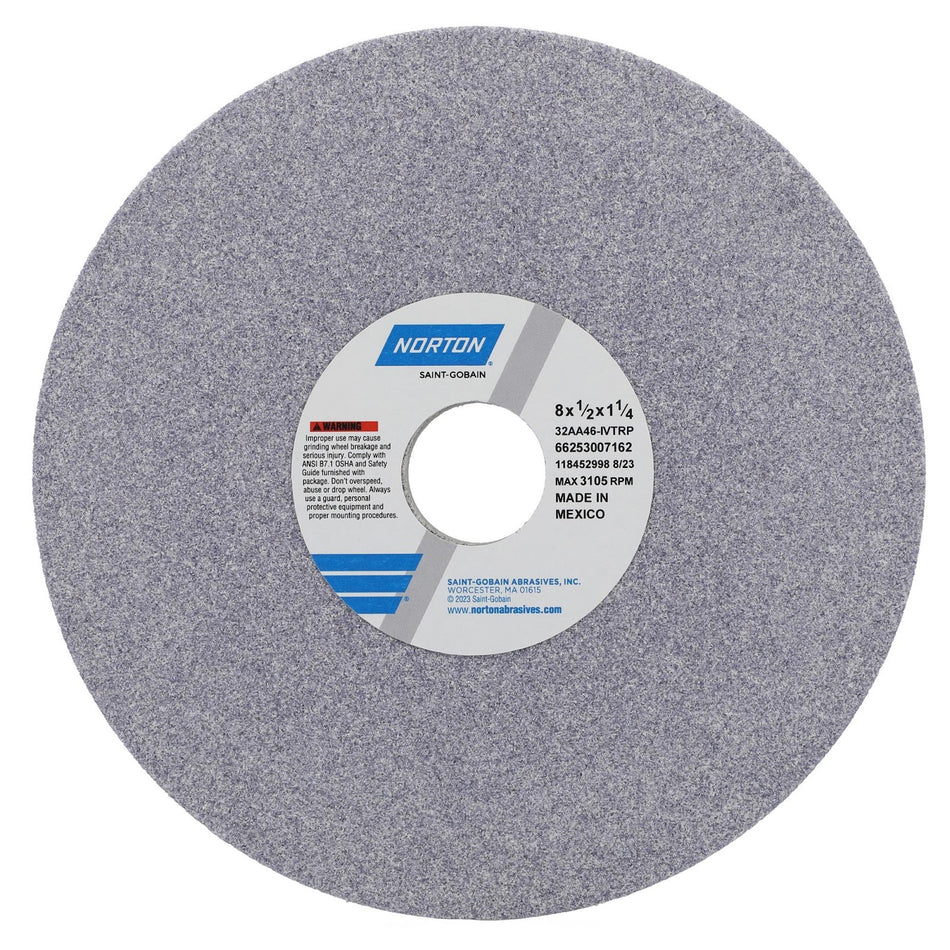 Norton 8 x 1/2 x 1-1/4 in Type 01 Toolroom Wheel 32AA 46 I VTRP