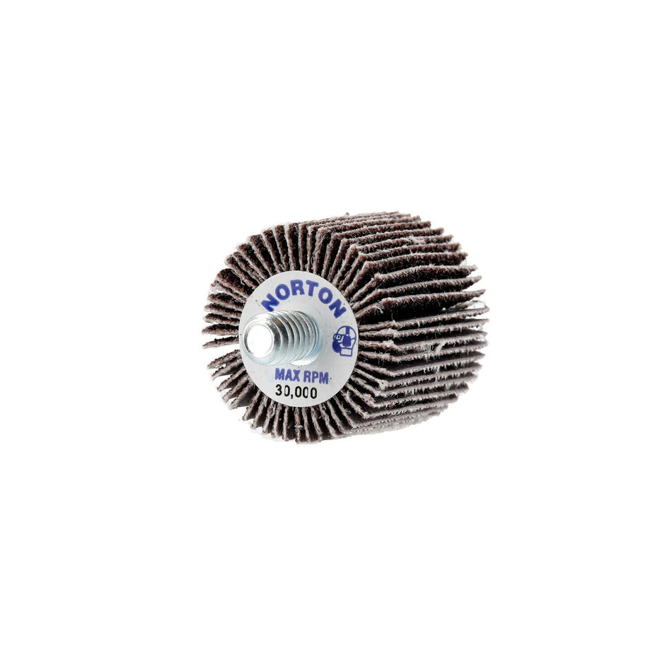 Norton 1 x 1 in Spindle Flap Wheel P60 Grit ARX01 Aluminum Oxide, 10-Pack
