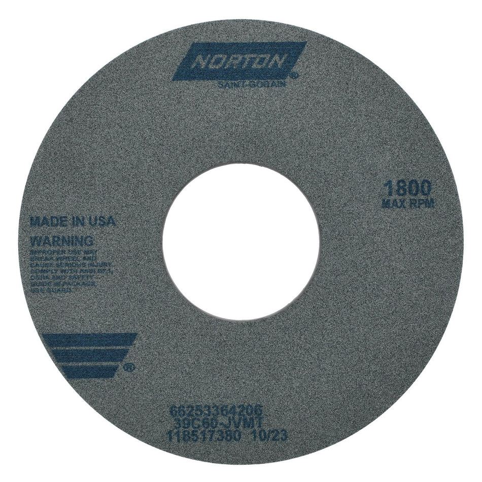 Norton 14 x 1 x 5 in Type 01 Toolroom Wheel 39C 60 K VMT