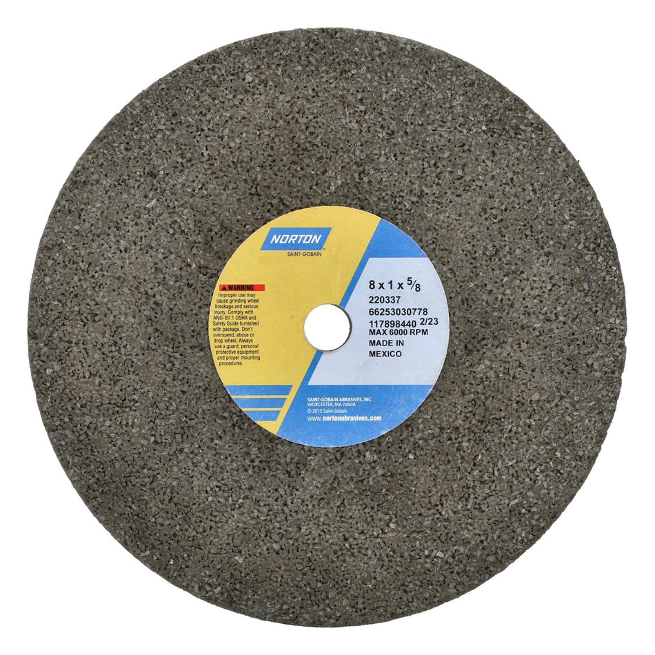 Norton 8 x 1 x 5/8 in NorZon Plus Type 01 Portable Snagging Wheel 4NZ 16 S BS
