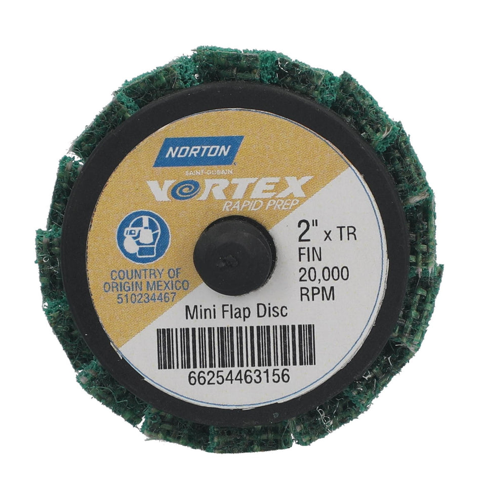 Norton 2 in Fiberglass Non-Woven Flat Flap Disc TR (Type III) Aluminum Oxide, 10-Pack