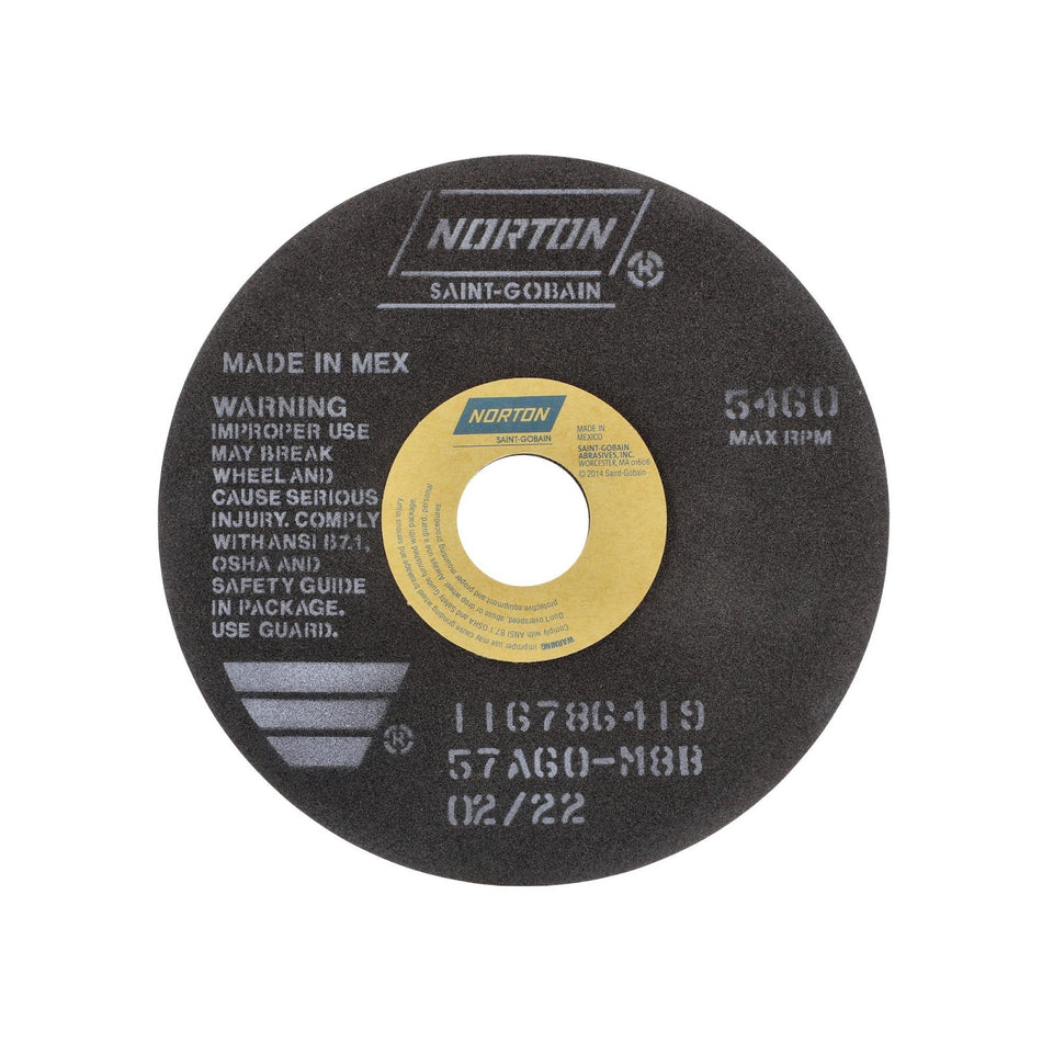 Norton 7 x 1/32 x 1-1/4 in B Type 41 Non-Reinforced Cut-Off Wheel AO 60 Grit M B, 25-Pack