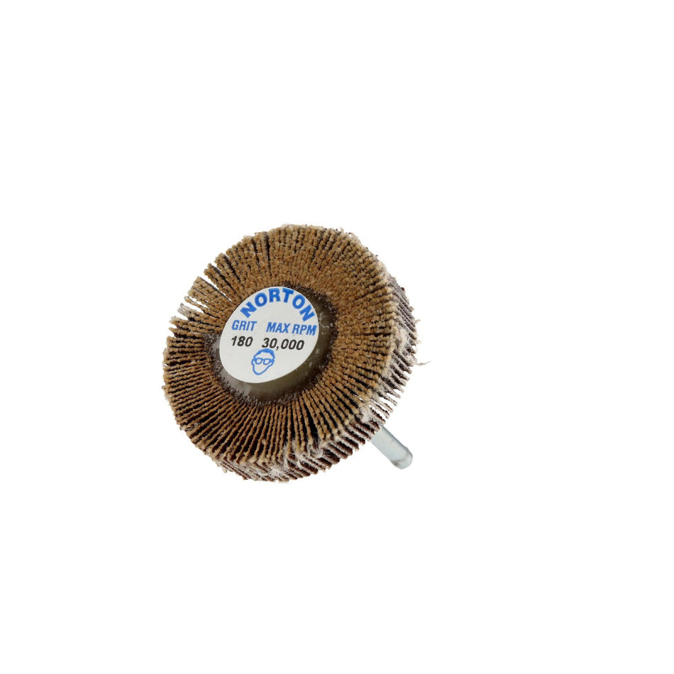 Norton 1-3/16 x 3/16 in Merit Spindle Flap Wheel P180 Grit R369 Aluminum Oxide, 10-Pack