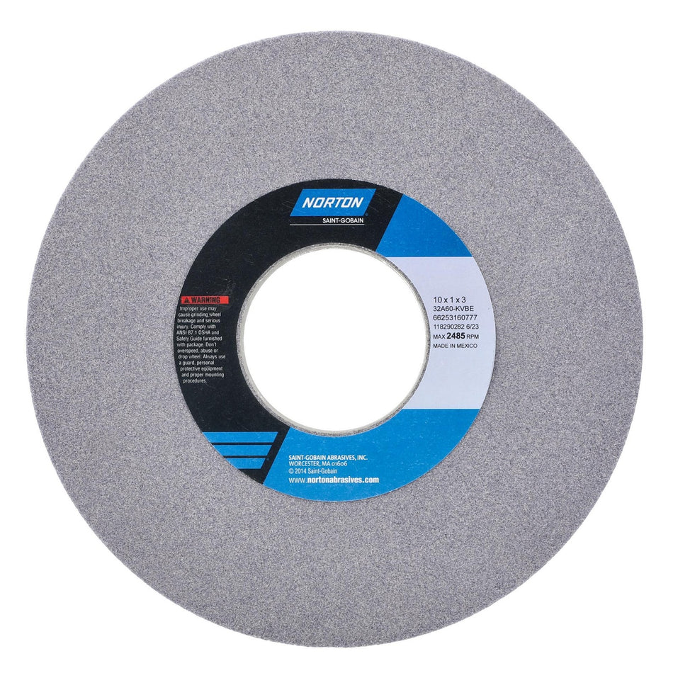 Norton 10 x 1 x 3 in Type 01 Toolroom Wheel 32A 60 K VBE
